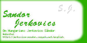 sandor jerkovics business card